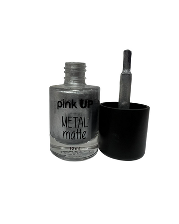 PINK UP ESMALTE METAL MATTE 10 ML. PKN20 CLASIC SILVER