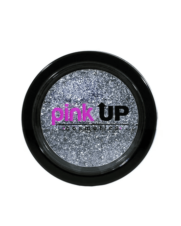 PINK UP GLITTER COMPACTO PARA OJOS Y ROSTRO PKG01 SILVER