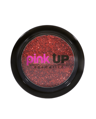 PINK UP GLITTER COMPACTO PARA OJOS Y ROSTRO PKG10 HOT RED