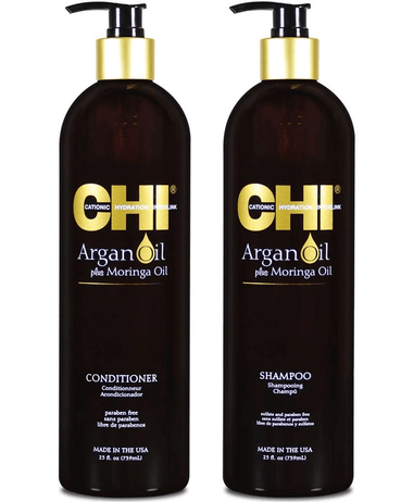 CHI ARGAN OIL KIT SHAMPOO Y ACONDICIONADOR LITRO CHK8383