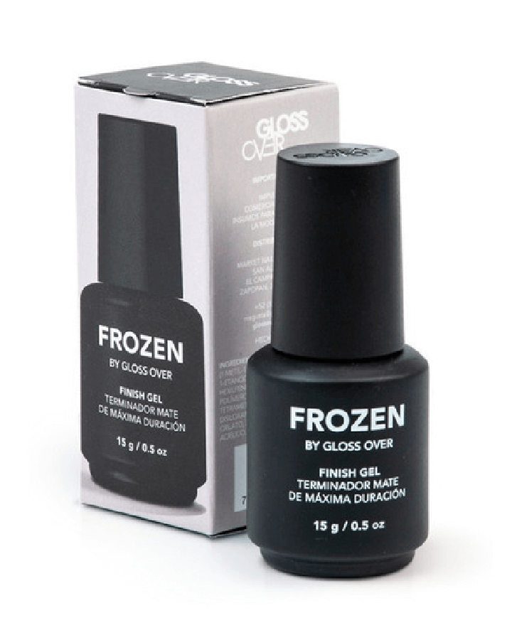 GLOSS OVER FROZEN FINISH GEL TERMINADO MATE 15 ML.