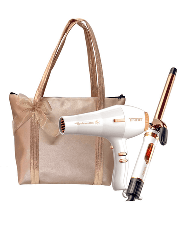 TIMCO BLOWOUT KIT SECADORA NAN-1+TENAZA DIGITAL TRX-19+BOLSA GOLD RADIANCE