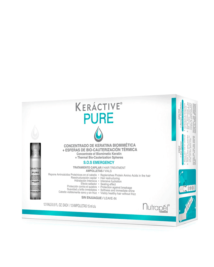 NUTRAPEL KERACTIVE PURE AMPOLLETA BIOMIMETICA CAJA C/12 PZAS. CA.PR