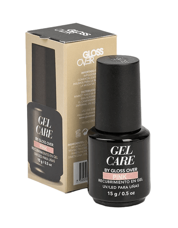 GLOSS OVER GEL CARE 1/2 OZ PINK 15 ML.