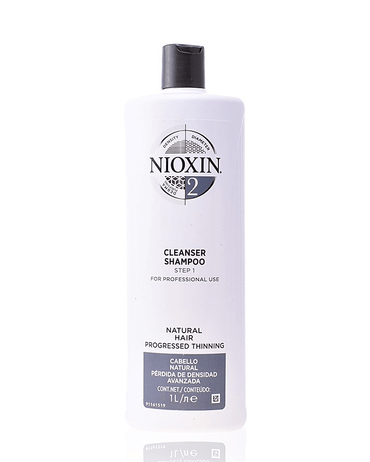 NIOXIN 2 CLEANSER SHAMPOO NATURAL HAIR PERDIDA EVIDENTE 1 LT.