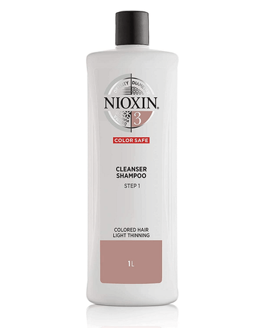 NIOXIN 3 COLOR SAFE CLEANSER SHAMPOO HAIR PERDIDA LEVE 1 LT.