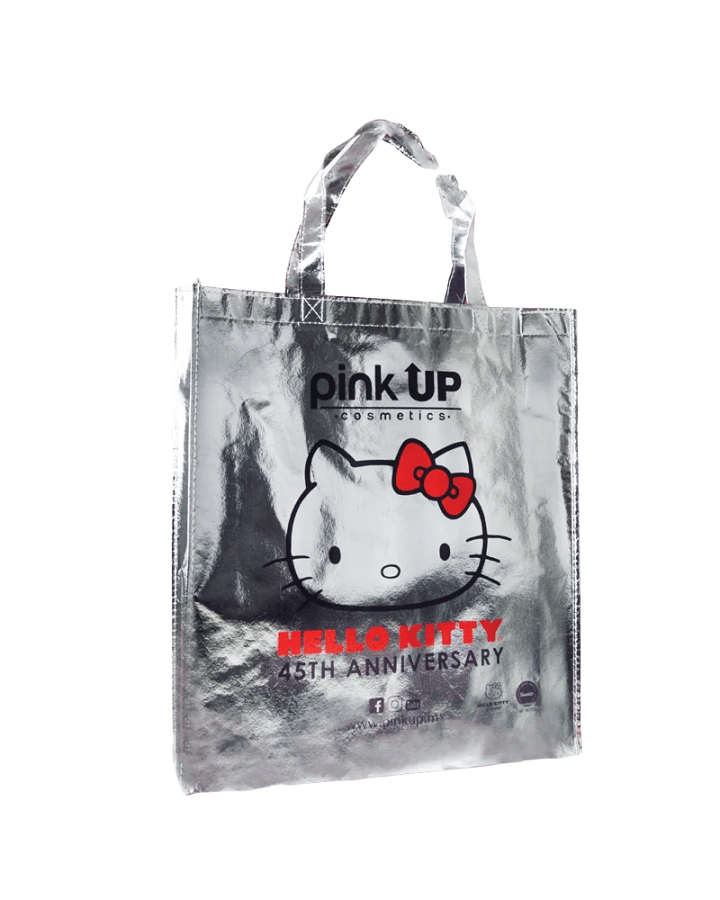 PINK UP BOLSA PLATEADA HELLO KITTY
