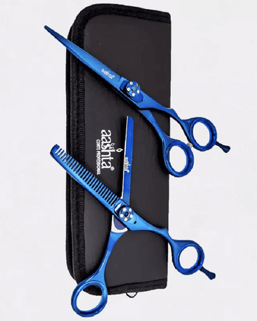 PAKITAL AASHTA ESTUCHE TIJERAS TITANIO AZUL 5.5" MOD. 830 Y 829 PICBSK64 - El Palacio De La Belleza