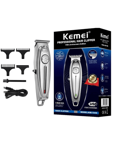 KEMEI 70TH ANNIVERSARY TRIMMER/CLIPPER KM-1949 SILVER