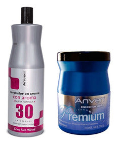 ANVEN DECOLORANTE PREMIUM 350 GRS. C/PEROXIDO BOTE AZUL MARINO