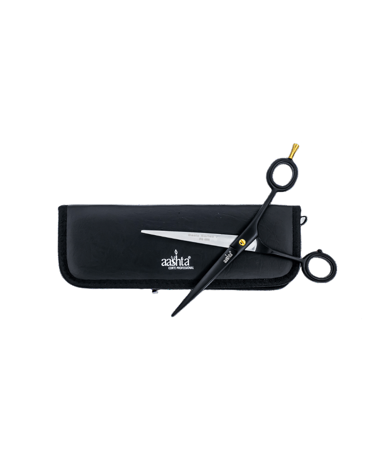 PAKITAL AASHTA TIJERA PELUQUERO BASICO ACERO INOXIDABLE 7" PS 856 NEGRO
